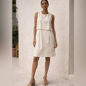 Trina Turk Ivory Sleeveless Midi Dress